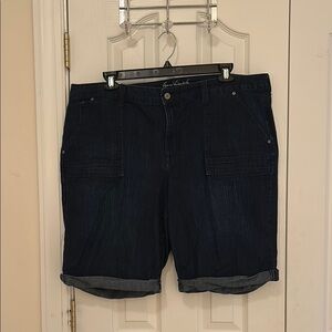 Dark Blue Denim Women's Shorts